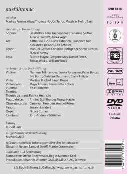 DVD Johann Sebastian Bach: Schauet Doch Und Sehet, Ob Irgendein Schmerz Sei - BWV 46