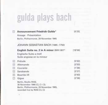 CD Johann Sebastian Bach: Gulda Plays Bach