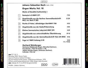 CD Johann Sebastian Bach: Organ Works Vol. 18