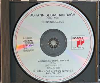 CD Johann Sebastian Bach: Glenn Gould Live In Salzburg & Moscow – Bach: Goldberg Variations; Three-Part Inventions Nos. 2–15