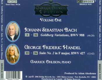 CD Johann Sebastian Bach: Goldberg Variations BWV 988 / Suite No.2 HWV 427
