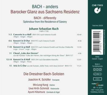 CD Johann Sebastian Bach: Bach - Anders: Barocker Glanz Aus Sachsens Residenz