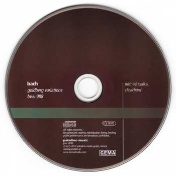CD Johann Sebastian Bach: Goldberg Variations