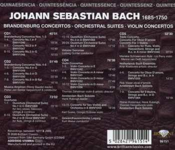 5CD/Dobozkészlet Johann Sebastian Bach: Brandenburg Concertos, Orchestral Suites, Violin Concertos