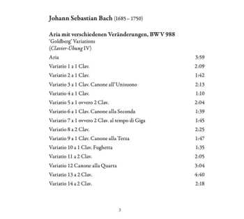 CD Johann Sebastian Bach: Goldberg Variations