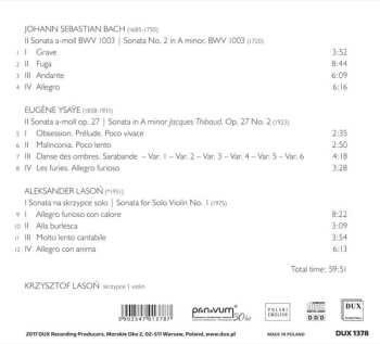CD Johann Sebastian Bach: A Violino Solo