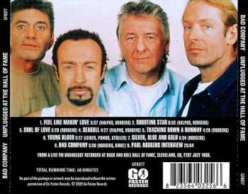 CD Bad Company: Unplugged At The Hall Of Fame