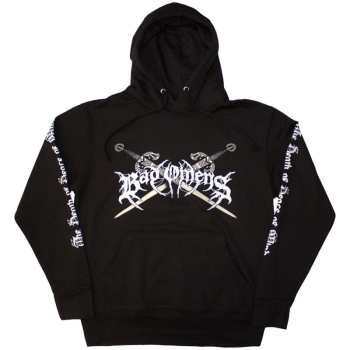 Merch Bad Omens: Bad Omens Unisex Pullover Hoodie: Skull And Candles (black) (back Print) (small) S