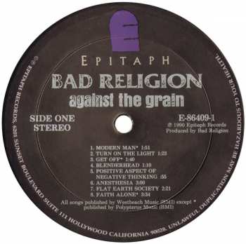 LP Bad Religion: Against The Grain