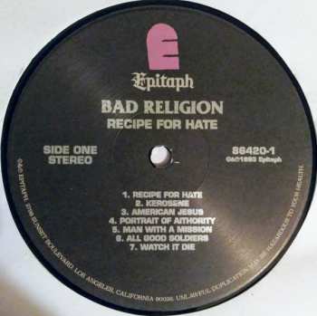 LP Bad Religion: Recipe For Hate
