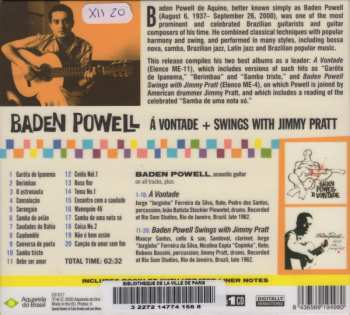 CD Baden Powell: Á Vontade + Swings With Jimmy Pratt LTD