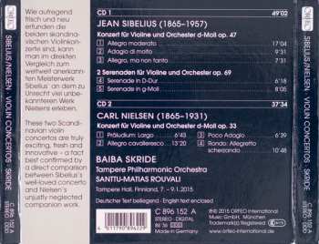 2CD Jean Sibelius: Nielsen Sibelius Violin Concertos 2 Serenades