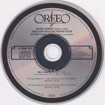 CD Béla Bartók: Violin Concerto No. 2 / Rhapsodies For Violin