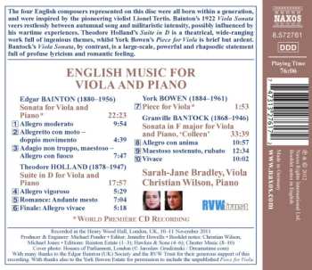 CD York Bowen: English Music For Viola And Piano