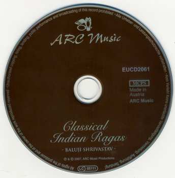 CD Baluji Shrivastav: Classical Indian Ragas: Shadow Of The Lotus