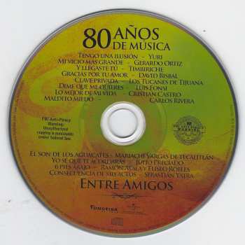 CD Banda El Recodo De Crúz Lizárraga: 80 Años de Música Entre Amigos, Vol. 1