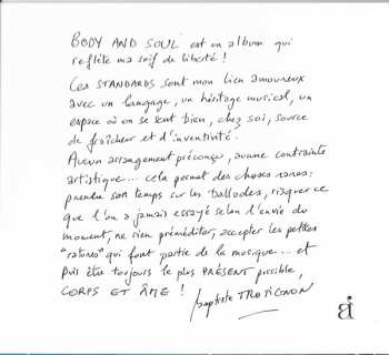 CD Baptiste Trotignon: Body And Soul