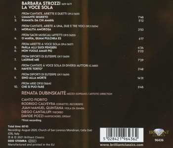 CD Barbara Strozzi: La Voce Sola