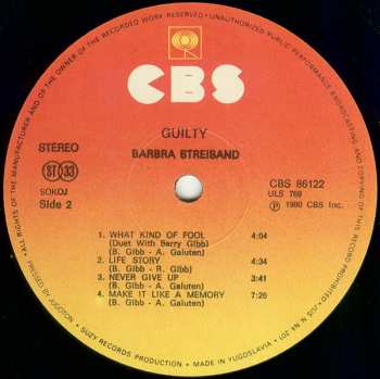 LP Barbra Streisand: Guilty