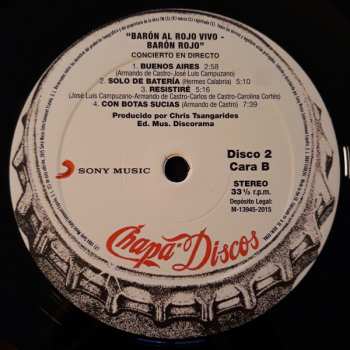 2LP Barón Rojo: Barón Al Rojo Vivo LTD