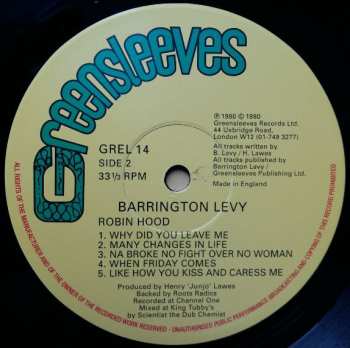 LP Barrington Levy: Robin Hood