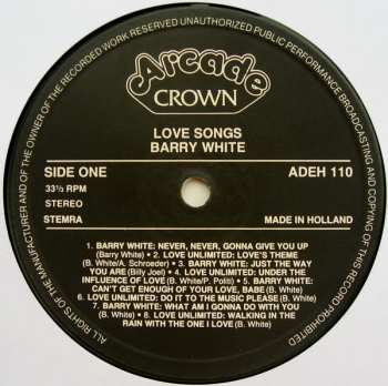 LP Love Unlimited Orchestra: Love Songs