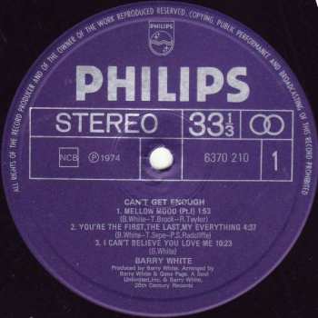 LP Barry White: Can't Get Enough