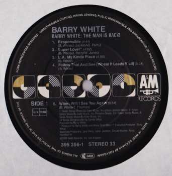 LP Barry White: Barry White: The Man Is Back!