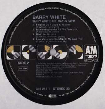 LP Barry White: Barry White: The Man Is Back!