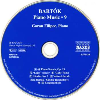 CD Béla Bartók: Piano Music • 9