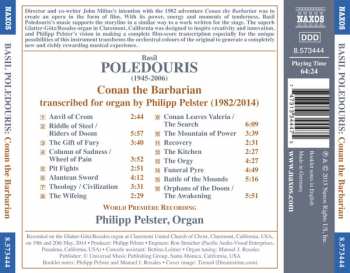 CD Basil Poledouris: Conan The Barbarian. Transcribed For Organ