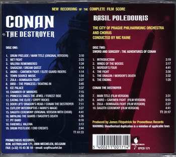2CD The City Of Prague Philharmonic: Conan The Destroyer (New Recording Of The Complete Film Score)
