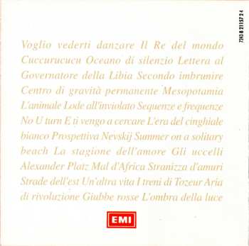2CD Franco Battiato: Battiato Live Collection