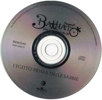 CD Franco Battiato: L'Egitto Prima Delle Sabbie