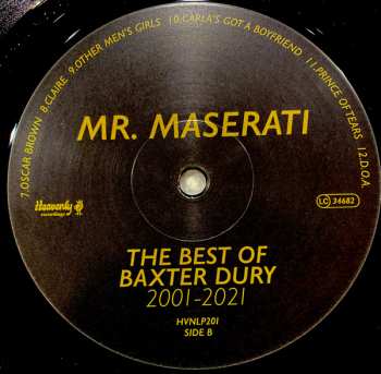 LP Baxter Dury: Mr. Maserati - Best Of Baxter Dury 2001-2021