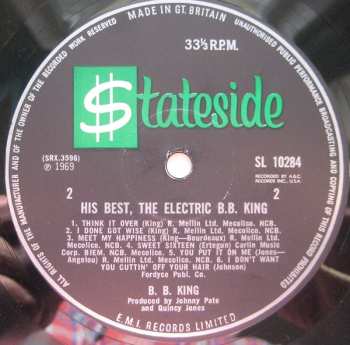 LP B.B. King: His Best - The Electric B.B. King