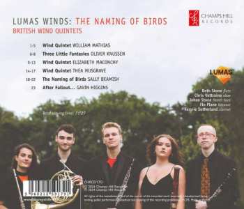 CD Thea Musgrave: The Naming Of Birds (British Wind Quintets)