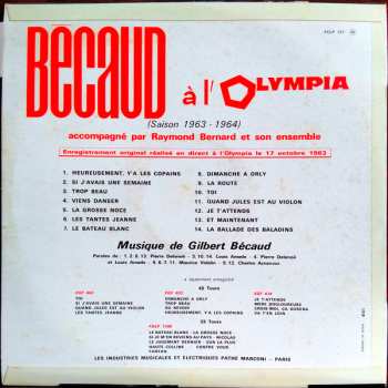 LP Gilbert Bécaud: Bécaud À L'Olympia