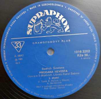 3LP Bedřich Smetana: Prodaná Nevěsta
