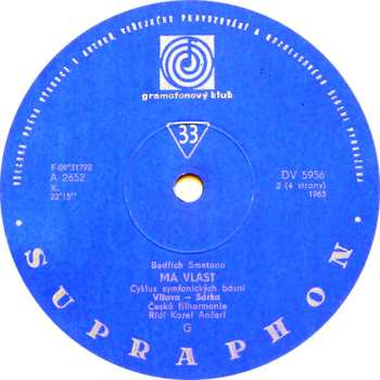 2LP Bedřich Smetana: Má Vlast