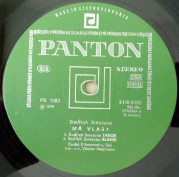 2LP The Czech Philharmonic Orchestra: Má Vlast = My Country