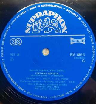 3LP/Dobozkészlet Bedřich Smetana: Prodaná Nevěsta