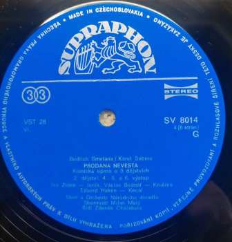 3LP/Dobozkészlet Bedřich Smetana: Prodaná Nevěsta