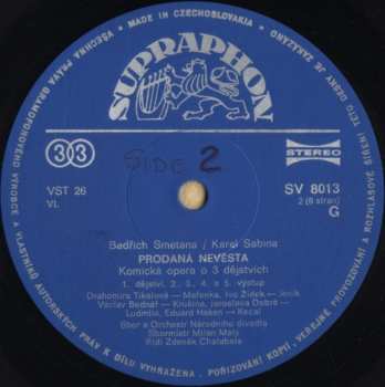 3LP/Dobozkészlet Bedřich Smetana: Prodaná Nevěsta