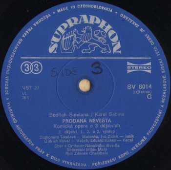 3LP/Dobozkészlet Bedřich Smetana: Prodaná Nevěsta