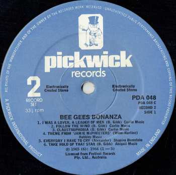 2LP Bee Gees: The Bee Gees Bonanza (The Early Days)
