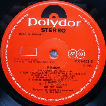 LP Bee Gees: Trafalgar