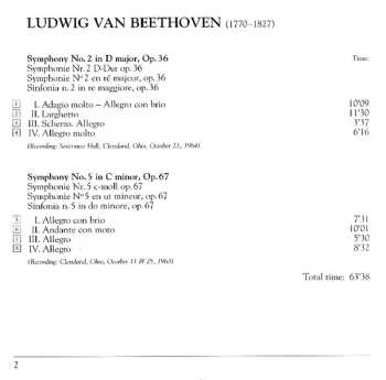CD Ludwig van Beethoven: Symphonies No. 2 & No. 5