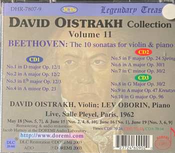 3CD/Dobozkészlet Ludwig van Beethoven: Collection Vol.11 :The 10 Sonatas For Violin And Piano . Live Performances Paris, 1962
