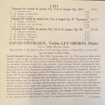 3CD/Dobozkészlet Ludwig van Beethoven: Collection Vol.11 :The 10 Sonatas For Violin And Piano . Live Performances Paris, 1962